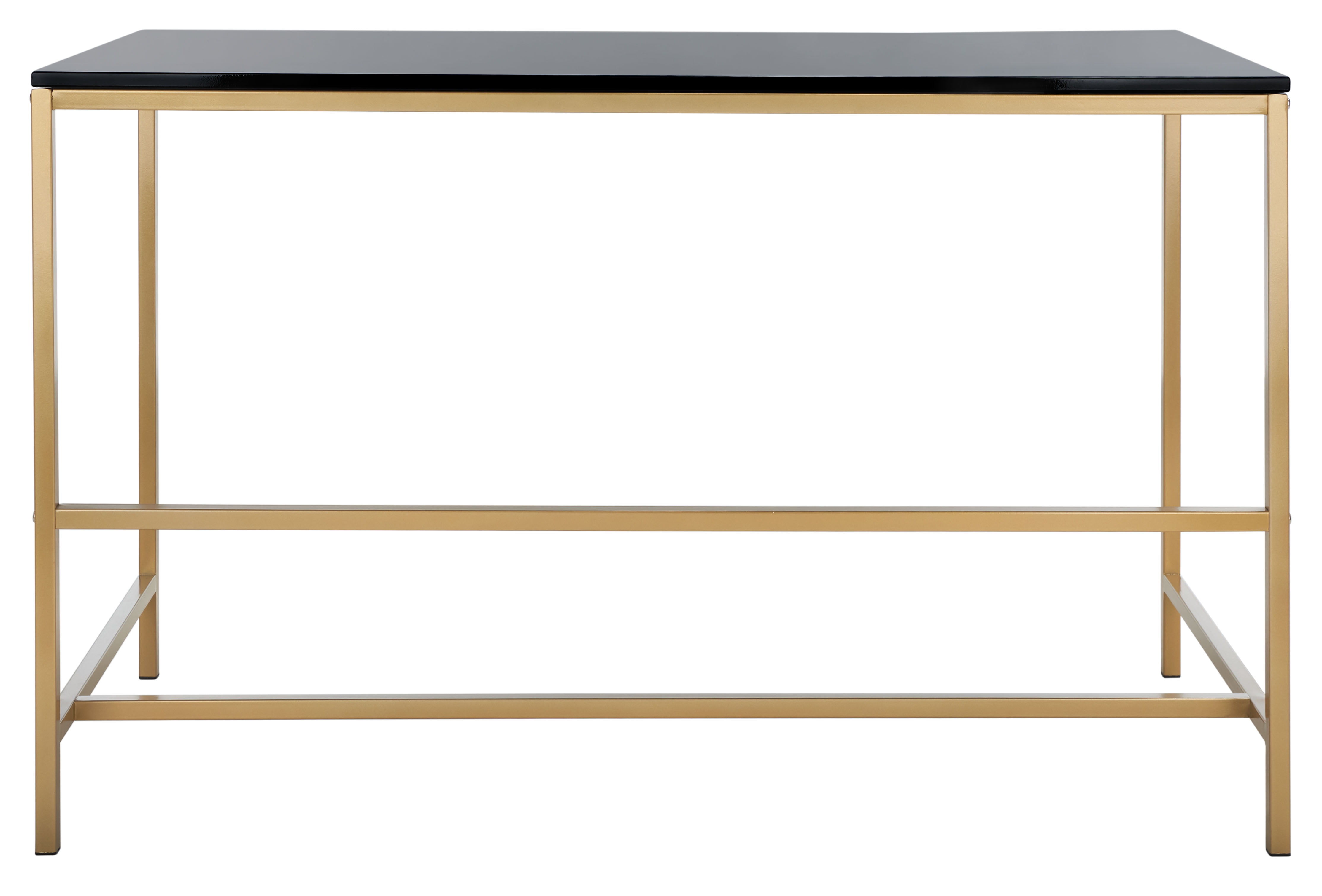 SAFAVIEH Nova Scandinavian Black/Gold Wood Writing Desk (47.3 in. W x 23.6 in. D x 29.5 in. H)