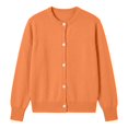 thumbnail image 4 of IWRICH Women's Button down Lightweight Cardigan Sweater Cute Fall Fashion Lantern Long Sleeve Crew Neck Solid Color Tops L, 4 of 4