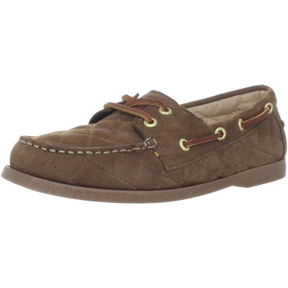 Sebago Women's Coast Two-Eye Quilted Boat Shoe,Brown,5.5 M US