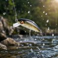 thumbnail image 3 of MInHoues Floating Crankbait, 1.77" Hard Plastic Minnow Fishing Lure with Treble Hooks, Realistic Wobbling Artificial Bait for Bass and Trout, Freshwater Saltwater Tackle Gear, 3 of 5