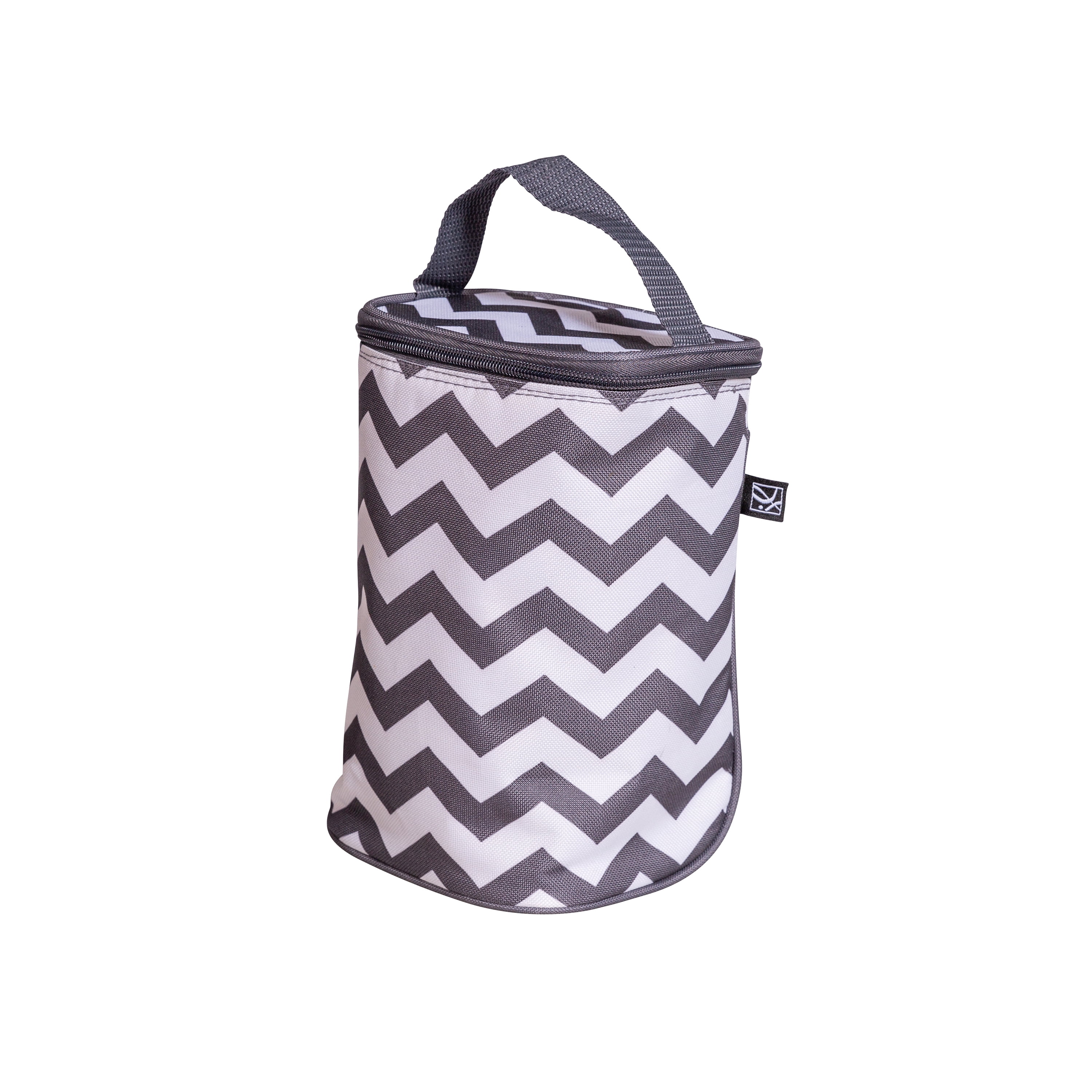 J.L. Childress Two COOL 2-Bottle Breastmilk Cooler and Baby Bottle Bag, Grey Chevron