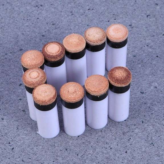 Clispeed 10Pcs Replacement Pool Tip Screw on Billiard Cue Accessories White for Strengthen Handle