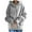 Gray##1, variant on jsaierl Womens Hoodies Zip Up Sweatshirt Jackets Crewneck Plus Size Long Sleeve Solid Outwear Classic Fit Hooded Jacket