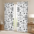 thumbnail image 2 of Castle Fairy Gamer Ice Hockey Curtains Pack Of 2 (42X84 Each) for Teens Women Men,Sport Theme Curtains Blackout,Black White Bedroom Curtains,Super Cozy Room Decor, 2 of 6