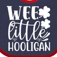 thumbnail image 3 of Inktastic St. Patrick's Day Wee Little Hooligan with Shamrocks Boys or Girls Baby Bib, 3 of 3