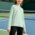 thumbnail image 6 of JOANKDMI Long Sleeve T-Shirts for Girl 9-10 Basic Solid Crewneck Pullover Tops Casual Activewear Athletic Shirts for School Running Sports Gym Outdoor Activities Spring Fall Wear, 6 of 7