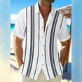 thumbnail image 2 of Lumtrix Cuban Guayabera Shirts for Men Short Sleeve Casual Button Down Hawaiian Shirt Band Collar Beach Camp Mexican Shirt White XL, 2 of 5
