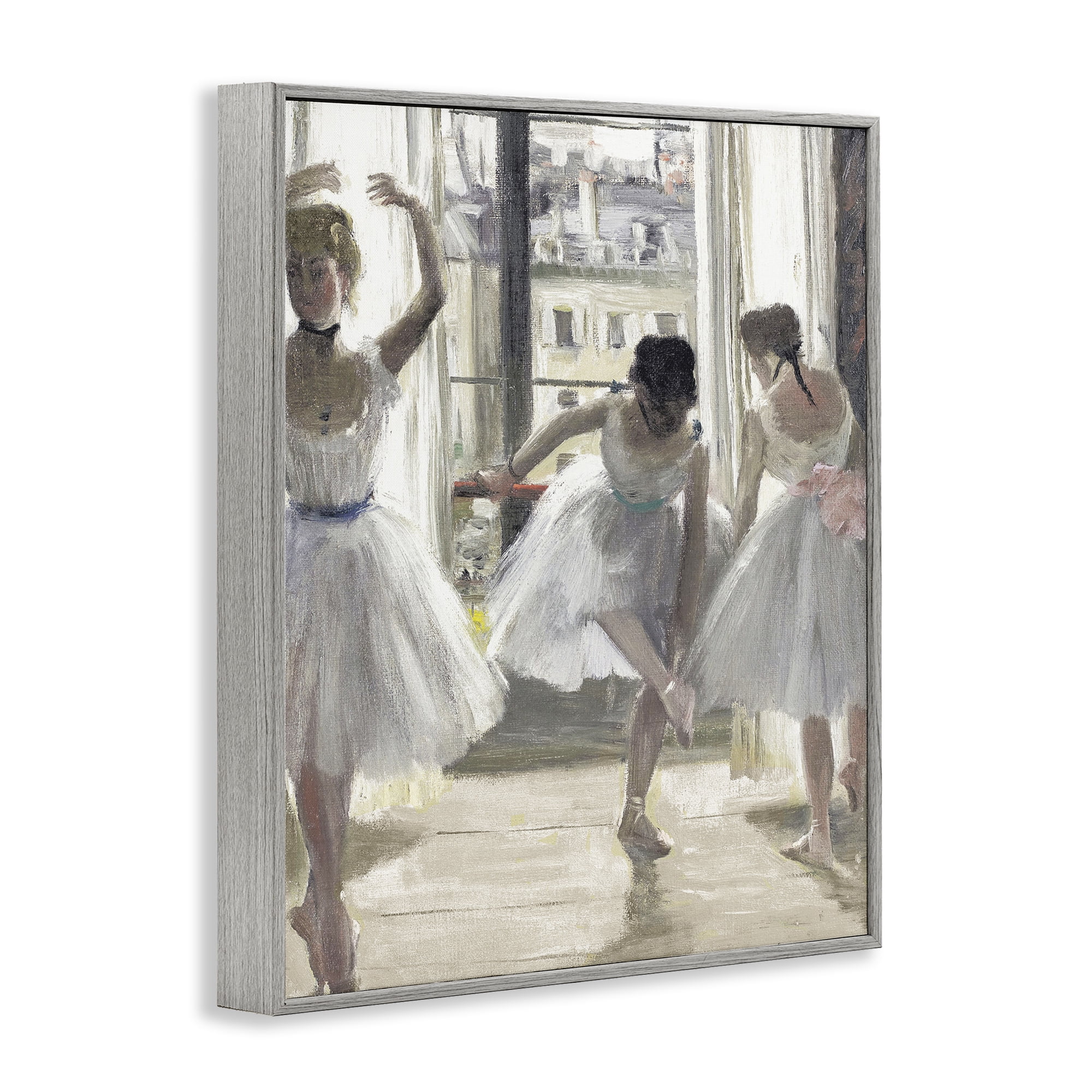 Stupell Industries Ballet Class In Practice Gray Framed Giclee Art, design by Leah Straatsma
