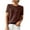 1pc-Coffee, variant on Women Crew Neck Tight Tshirt Short Sleeve Shirt Knit Top Casual Work Shirts Tee