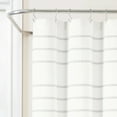 thumbnail image 3 of Modern Galaxy Waffle Woven Cotton Shower Curtain Snow White/Gray Single 72X72, 3 of 5