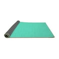 thumbnail image 2 of Ahgly Company Indoor Square Solid Turquoise Blue Modern Area Rugs, 3' Square, 2 of 4