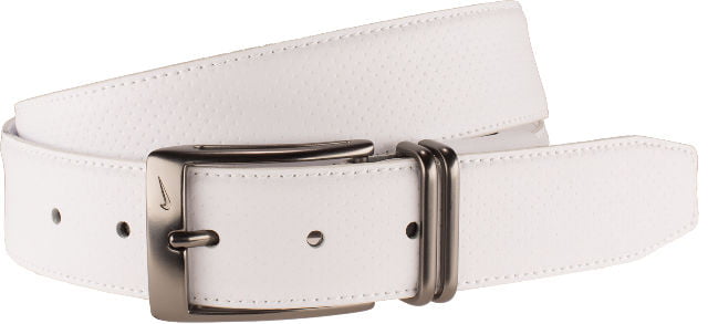 NEW Nike Pin Dot Embossed White Leather Golf Belt Mens Size 38 w/G-Flex ...