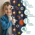 thumbnail image 3 of Blackout Kids Curtains,Football Baseball Pattern Childrens Insulated Curtains Set Of 2,Bedroom Essentials,Toddler Room Decor 42"x84", 3 of 5