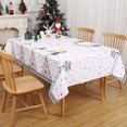 thumbnail image 7 of Haperlare Christmas Rectangle Christmas Tablecloth Waterproof Holiday Decorative Table Cover for Outdoor Indoor Party Kitchen Dining Room, White, 54"x90", 7 of 7