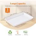thumbnail image 4 of Lifewit 3 Pack Plastic Serving Trays for Party, Plastic Serving Platters for Party, Serving Trays Platters, White, 4 of 8