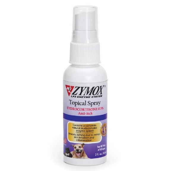 Zymox Topical Hot Spot Spray for Dogs and Cats with .5% Hydrocortisone, 2oz