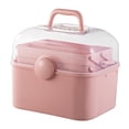 thumbnail image 4 of Elodie Multipurpose Portable Storage Box Arts Supply Storage Organizer for Art Craft Pink, 4 of 8