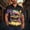 Yellow(New), variant on PNTUTB Carnival Men's Fashion Print Collared Button Down Cardigan Casual Loose Short Sleeve Blouse