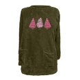 thumbnail image 4 of Puntoco Suéter Mujer Cuello Redondo e Invierno Suelto Estampado Bolsillo Cálido Manga Larga Blusa Tops Navidad Liquidación Puntoco Puntoco-1021, 4 of 4