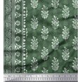 thumbnail image 2 of Soimoi Georgette Viscose Fabric Leaves Panel Print Sewing Fabric Yard 42 Inch Wide, 2 of 3