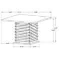 thumbnail image 4 of Modern Dining Set - 7 Piece Counter Height Table & 6 Velvet Stools - Black & Grey Glam Design, 4 of 5