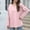 Pink Blouses & Tops, variant on BSDJILFG 100% Cotton Tops for Women Casual V-Neck Drop Shoulder Soft Breathable Loose Fit Solid Color Pullover Blouse