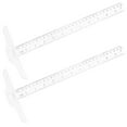 thumbnail image 4 of 2pcs 30cm T-Square Double Side Scale Plastic Measuring Tool T Shape Ruler for Drafting and General Layout Work (inch, cm), 4 of 8