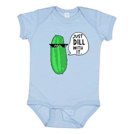 

Inktastic Just Dill with It Chill Dill Pickle in Sunglasses Gift Baby Boy or Baby Girl Bodysuit