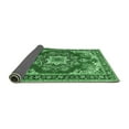 thumbnail image 2 of Ahgly Company Indoor Square Medallion Emerald Green Traditional Area Rugs, 3' Square, 2 of 4