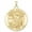 Yellow, variant on Picturesongold.Com Saint Cecilia Round Religious Medal (Singing) - - 2/3 inch Size of Dime, Sterling Silver