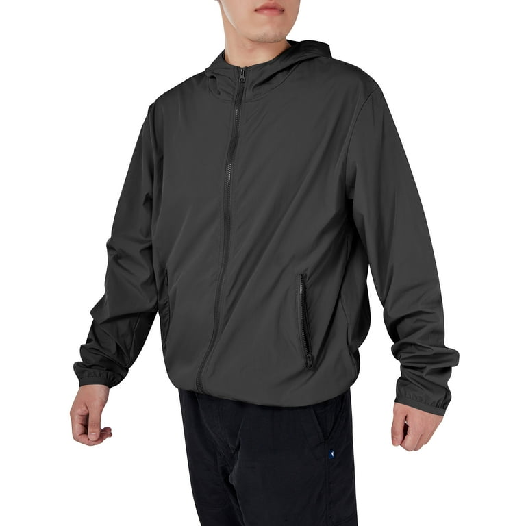 Mens pullover hooded waterproof lightweight windbreaker jackets sales