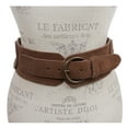 thumbnail image 2 of Women's 3" Wide Cow Suede Round Disc Braided Waist Belt with Round Buckle, 2 of 4