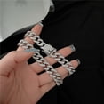 thumbnail image 3 of Collar de cadena de eslabones cubanos para hombre, collar moderno bien pulido, 3 of 5