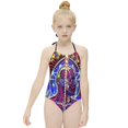 thumbnail image 3 of Tool Band Girl's One-Piece Swimsuit Bathing Suit Soft Stretchy Children's Swimwear Swim Attire for Vacation 7-9Y(120cm), 3 of 8