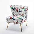 thumbnail image 3 of Uspridefurniture Friant 25"W Red Microfiber Upholstered Slipper Chair, 3 of 5
