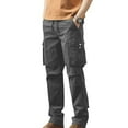 thumbnail image 4 of BADHUB Men's Tactical Pants Ripstop Heavy Duty Cotton Cargo Pants Outdoor Hiking Pants Drawstring Elastic Waist Athletic Trousers Gray,XXL, 4 of 4