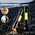 thumbnail image 4 of Jercoda 2pcs Flashlights with Side Light, Rechargeable Flashlight with 4 Modes, Zoom  Flashlights with Storage Box, Set of 2, 4 of 18