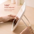 thumbnail image 3 of Makeup Mirror Touch Screen Vanity Mirror with LED Brightness Adjustable Portable USB Rechargeable - white, 3 of 6