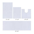 thumbnail image 3 of Better Trends 4 Piece Bathroom Rug Set 100% Polyester Bath Rug, Water Absorbent Non-Slip Bath Mat Machine Washable Micro Plush Collection - White, 3 of 3