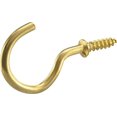 thumbnail image 1 of Hillman Hardware Essentials 851855 Cup Hook Brass 1-1/2"- 5 Pack, 1 of 1