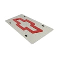 thumbnail image 3 of Chevy Bowtie Logo License Plate (Red on Chrome), 3 of 3