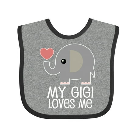 

Inktastic Gigi Loves Me for Grandchild Gift Baby Boy or Baby Girl Bib