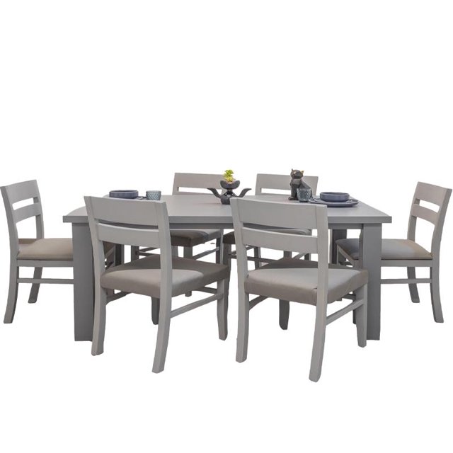 Comedor Kessa Muebles Albany 6 Sillas Gris