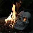 thumbnail image 7 of Realistic Metal Human Skull Gas Log for Fire Pits & Fireplaces: Heat-Resistant, Durable, Handcrafted Halloween & Spooky Decor, 7.25lb, 10.8", 7 of 7