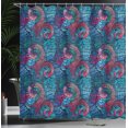 thumbnail image 4 of Ambesonne Colorful Shower Curtain, Mosaic Shell Swirls, 69"Wx84"L, Pale Blue and Lilac Pink, 4 of 5