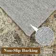 thumbnail image 7 of Hasoo Indoor Washable Area Rug 8' x 10' Geometric Rugs for Living Room Floral Throw Floor Mats Non-Slip Accent Carpet Brown, 7 of 7