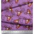 thumbnail image 1 of Soimoi Poly Georgette Fabric Leaves & Rose Floral Decor Fabric Printed Yard 52 Inch Wide, 1 of 3