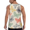 thumbnail image 3 of Easygdp Butterfly Men's Tank Top, Sleeveless Muscle T Shirts, Breathable, Quick-Dry, Loose for Gym, Running, Fitness - 3X-Large, 3 of 9