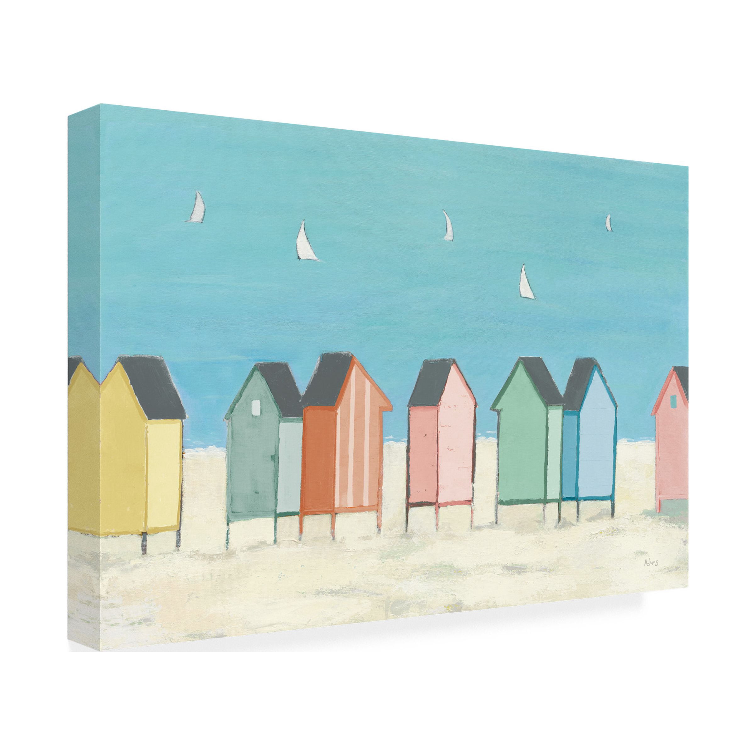 Phyllis Adams 'Cabanas I Pastel' Canvas Art