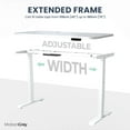 thumbnail image 3 of MotionGrey Height Adjustable German Electric Dual Motors Sit-to-Stand Computer Home Table and Office Standing Desk - White Frame with Tabletop (165cmx60cmx2.5cm), 3 of 9